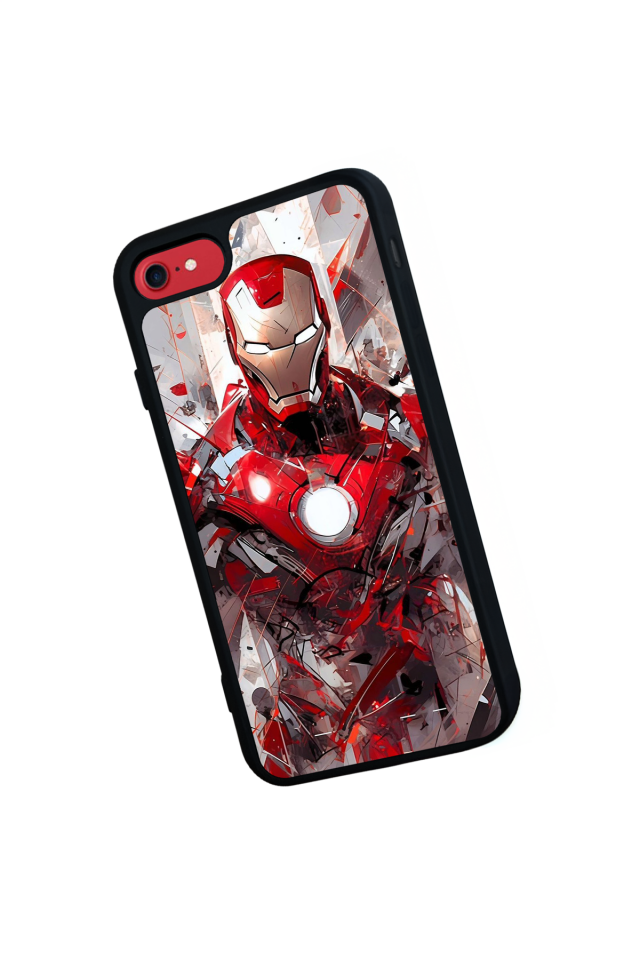 iPhone SE Uyumlu Iron Man ( Demir Adam ) Tasarımlı Glossy Premium Kılıf