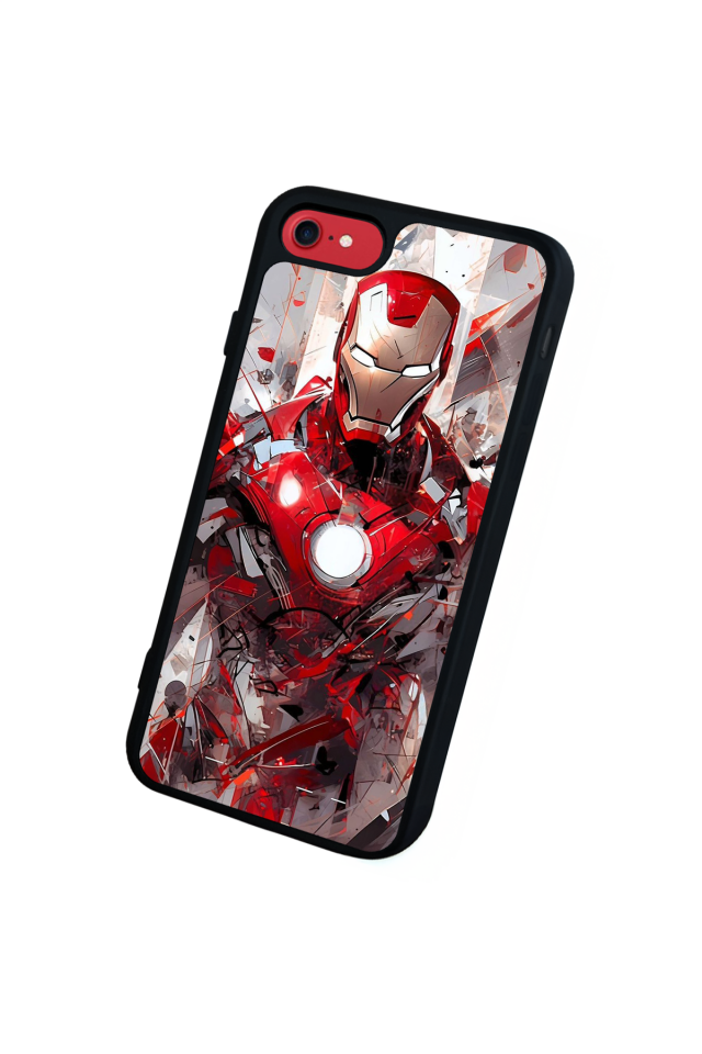 iPhone SE Uyumlu Iron Man ( Demir Adam ) Tasarımlı Glossy Premium Kılıf