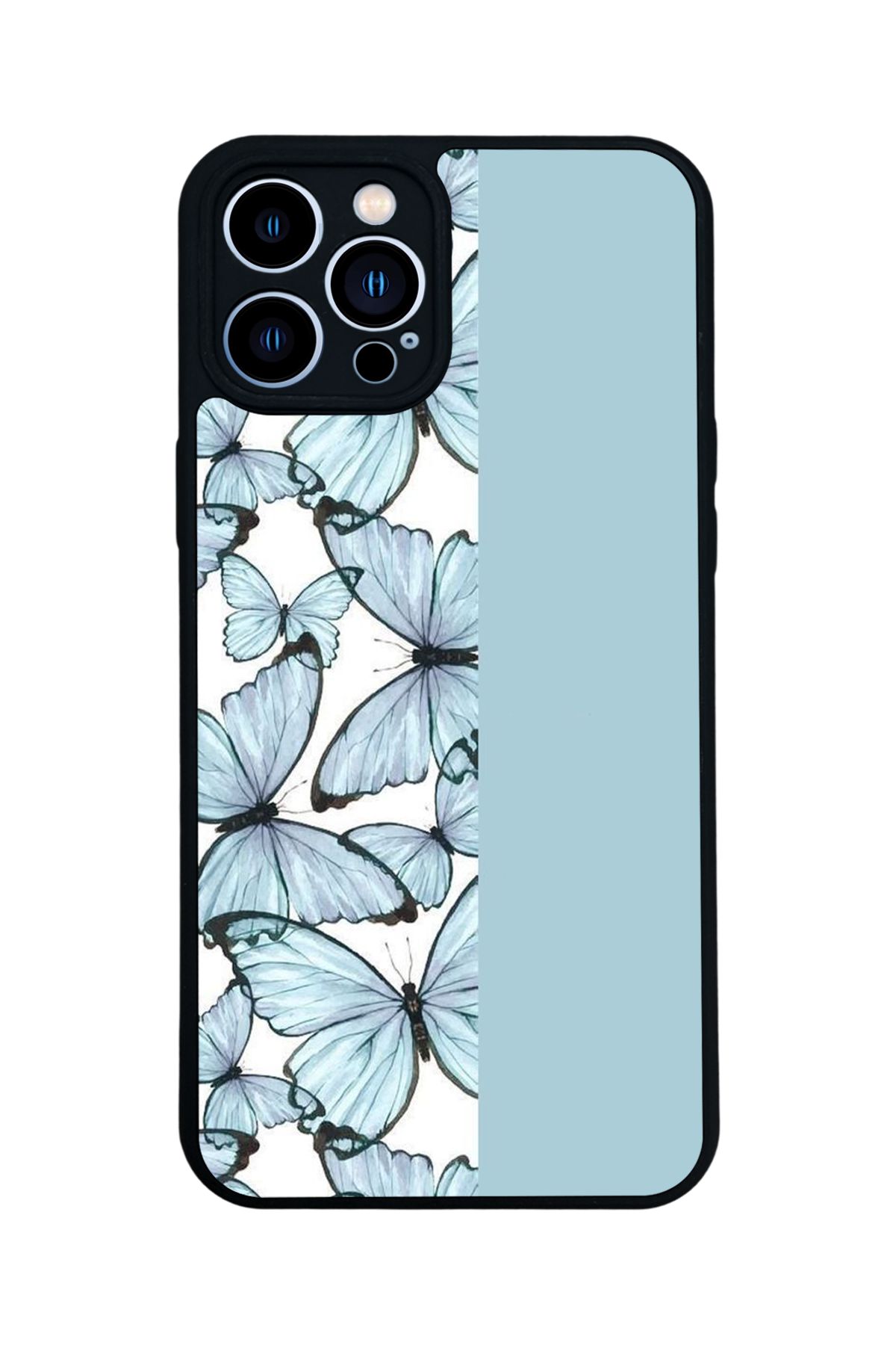 iPhone 12 Pro Max Uyumlu Kelebek Tasarımlı Glossy Premium Kılıf