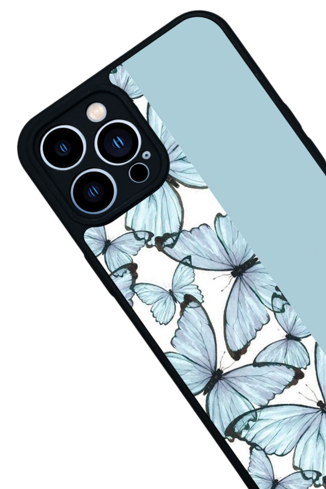 iPhone 12 Pro Max Uyumlu Kelebek Tasarımlı Glossy Premium Kılıf