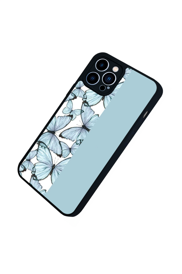 iPhone 12 Pro Max Uyumlu Kelebek Tasarımlı Glossy Premium Kılıf