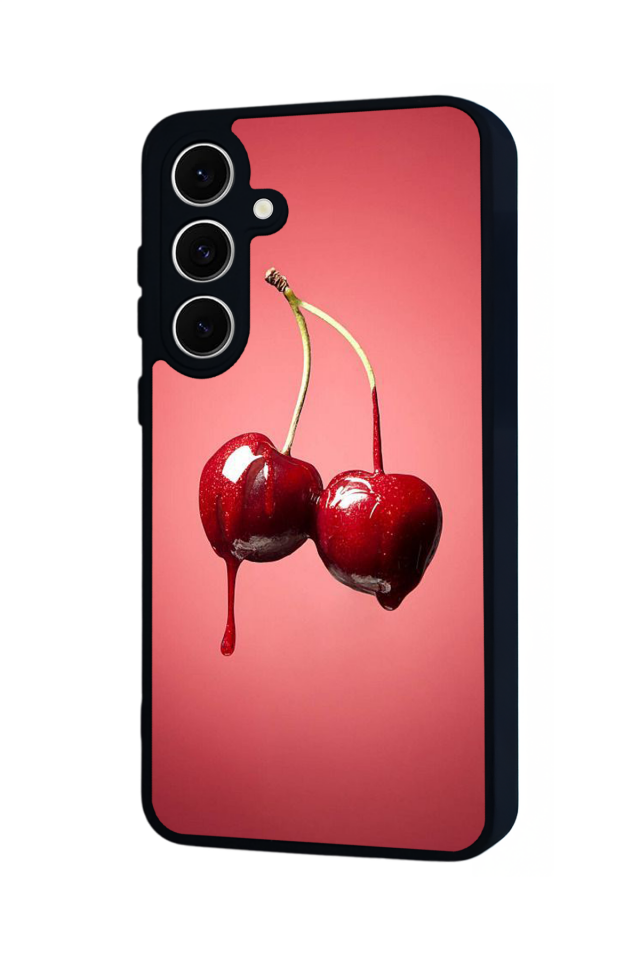 Samsung Galaxy S24 FE Uyumlu Kiraz Tasarımlı Glossy Premium Kılıf