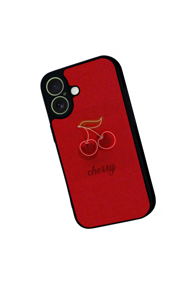 iPhone 17 Uyumlu Kiraz Tasarımlı Glossy Premium Kılıf