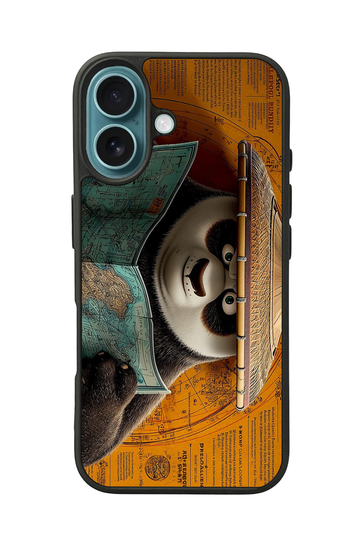 iPhone 16 Plus Uyumlu Kung Fu Panda Tasarımlı Glossy Premium Kılıf