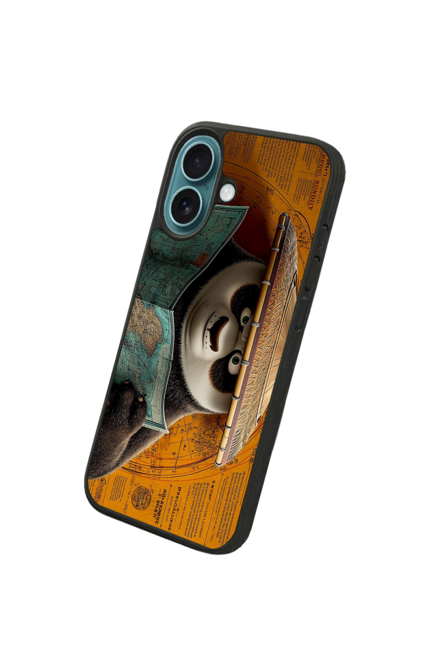 iPhone 16 Plus Uyumlu Kung Fu Panda Tasarımlı Glossy Premium Kılıf