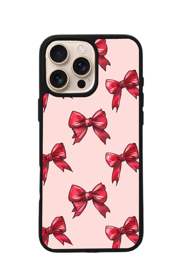 iPhone 14 Pro Uyumlu Kurdele Tasarımlı Glossy Premium Kılıf