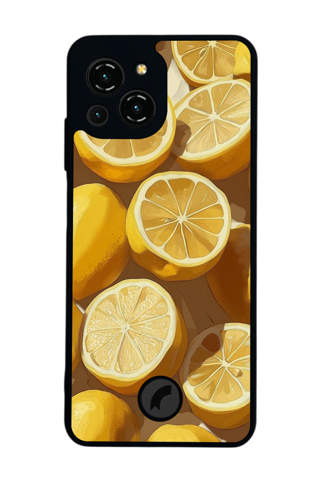 Reeder S23 Pro Max Uyumlu Limon Tasarımlı Glossy Premium Kılıf