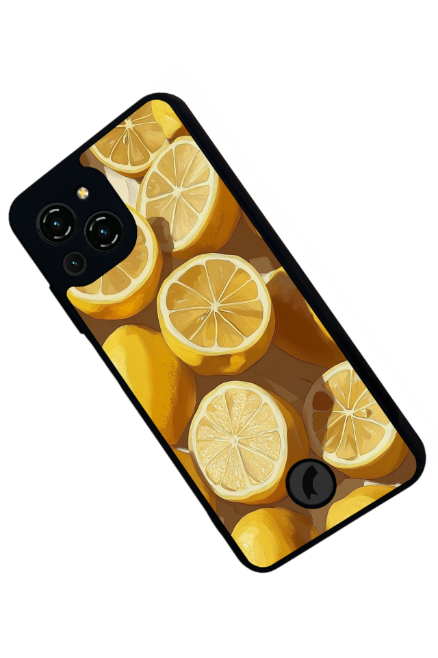 Reeder S23 Pro Max Uyumlu Limon Tasarımlı Glossy Premium Kılıf