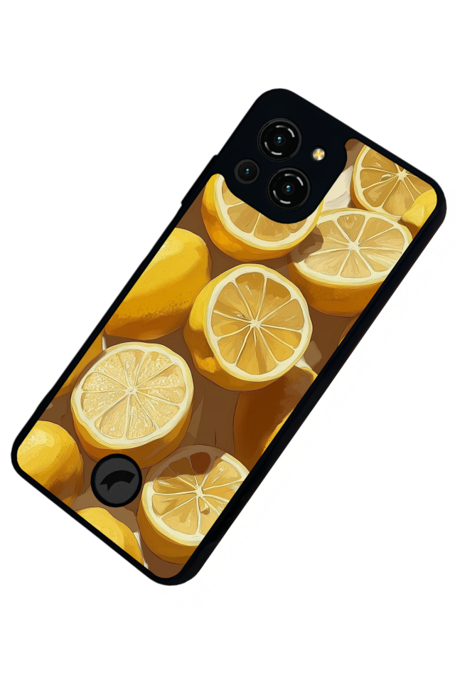 Reeder S23 Pro Max Uyumlu Limon Tasarımlı Glossy Premium Kılıf