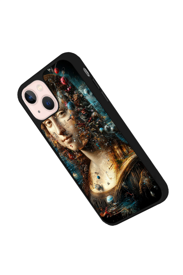 iPhone 15 Uyumlu Monalisa Tasarımlı Glossy Premium Kılıf