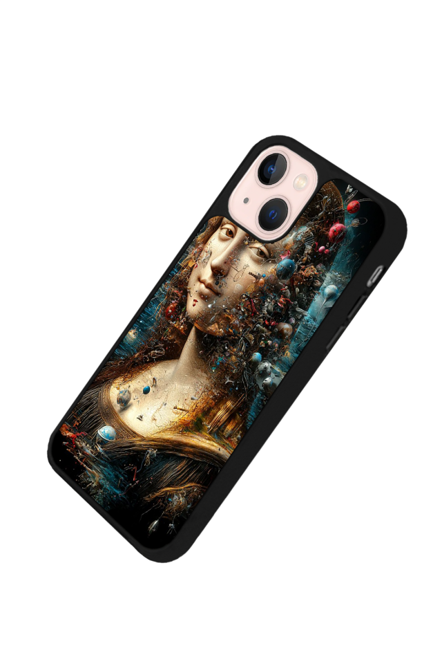 iPhone 15 Uyumlu Monalisa Tasarımlı Glossy Premium Kılıf