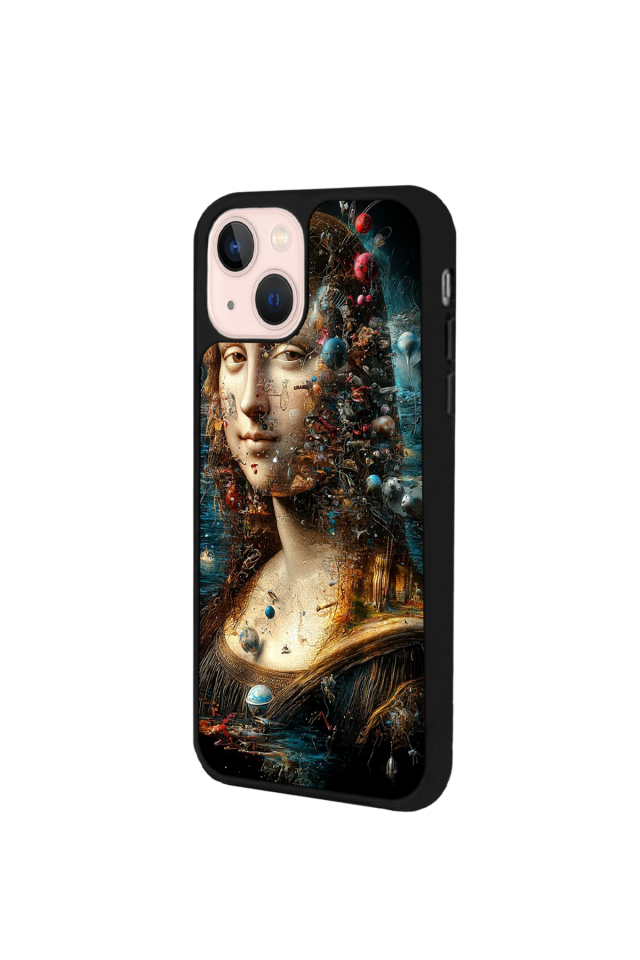 iPhone 15 Uyumlu Monalisa Tasarımlı Glossy Premium Kılıf