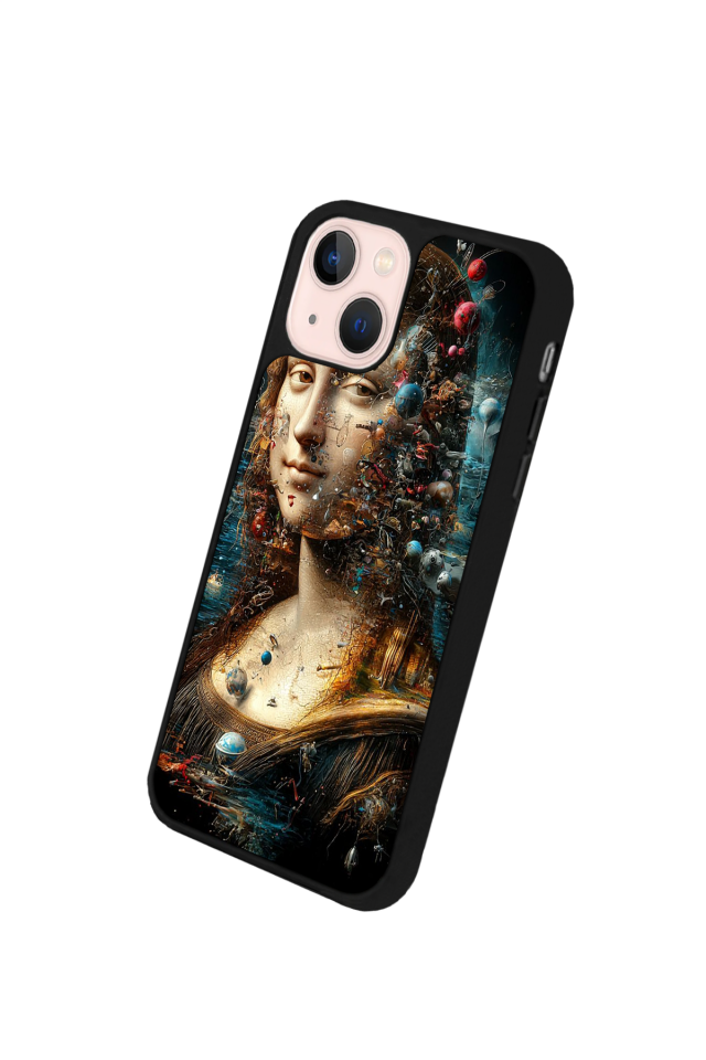 iPhone 15 Uyumlu Monalisa Tasarımlı Glossy Premium Kılıf
