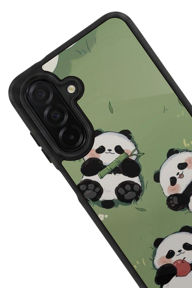 Samsung Galaxy A56 Uyumlu Panda Tasarımlı Glossy Premium Kılıf