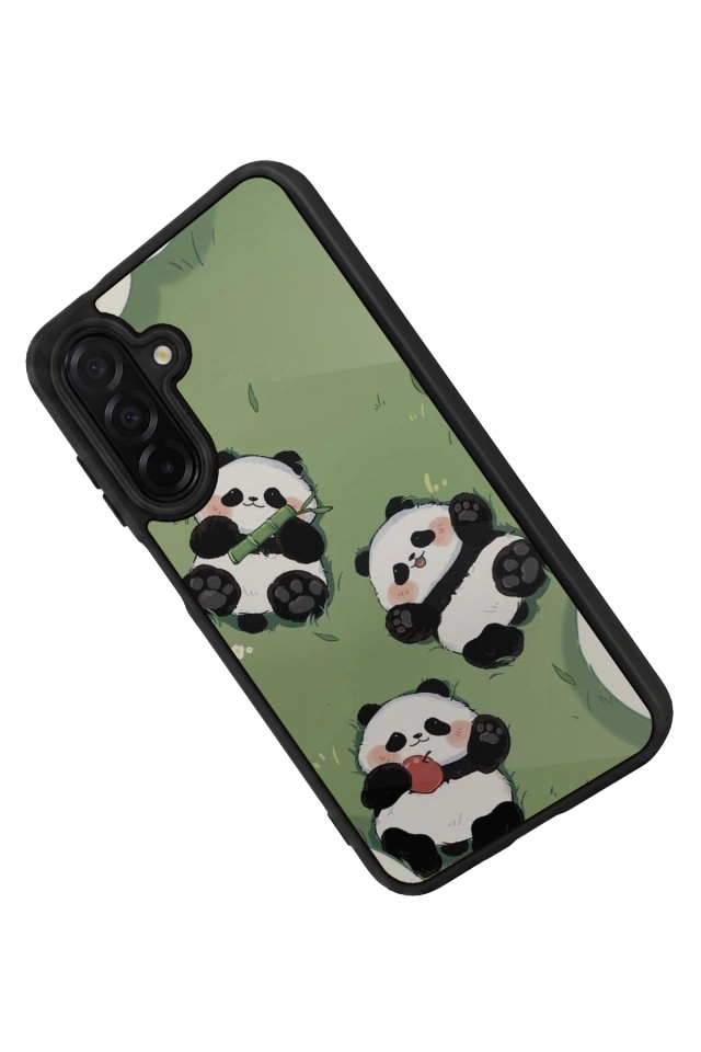 Samsung Galaxy A56 Uyumlu Panda Tasarımlı Glossy Premium Kılıf