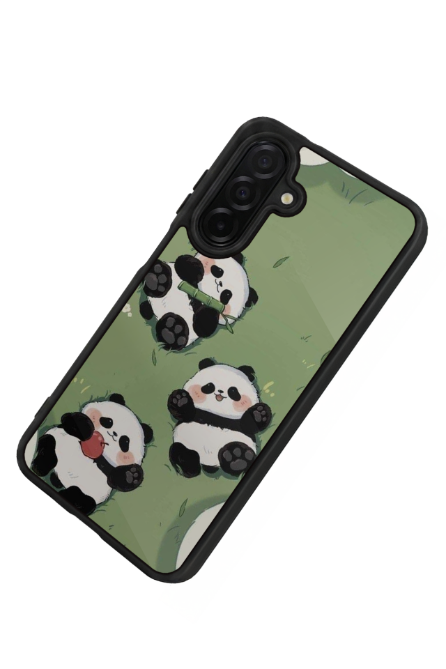 Samsung Galaxy A56 Uyumlu Panda Tasarımlı Glossy Premium Kılıf