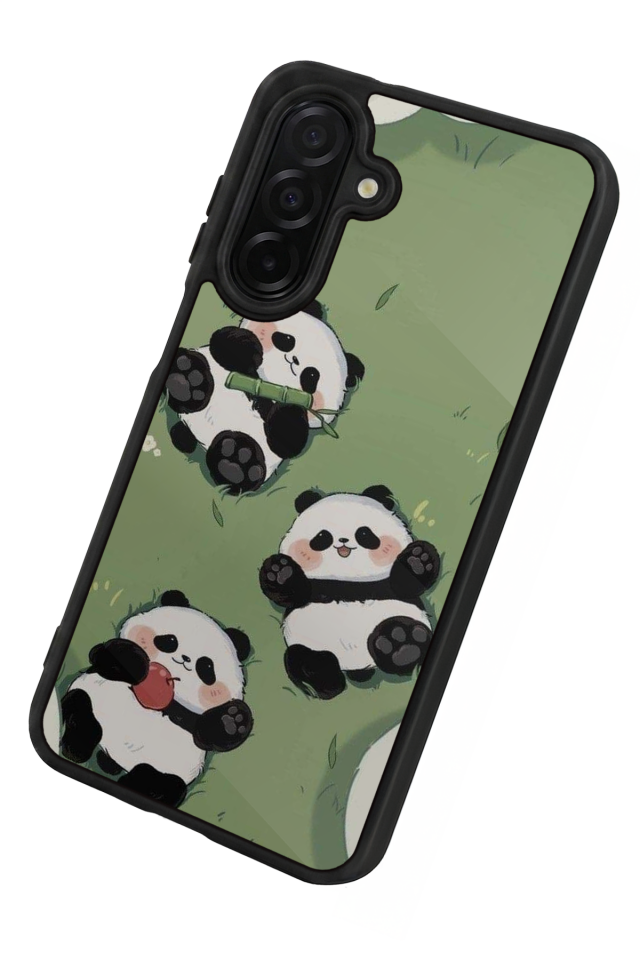 Samsung Galaxy A56 Uyumlu Panda Tasarımlı Glossy Premium Kılıf