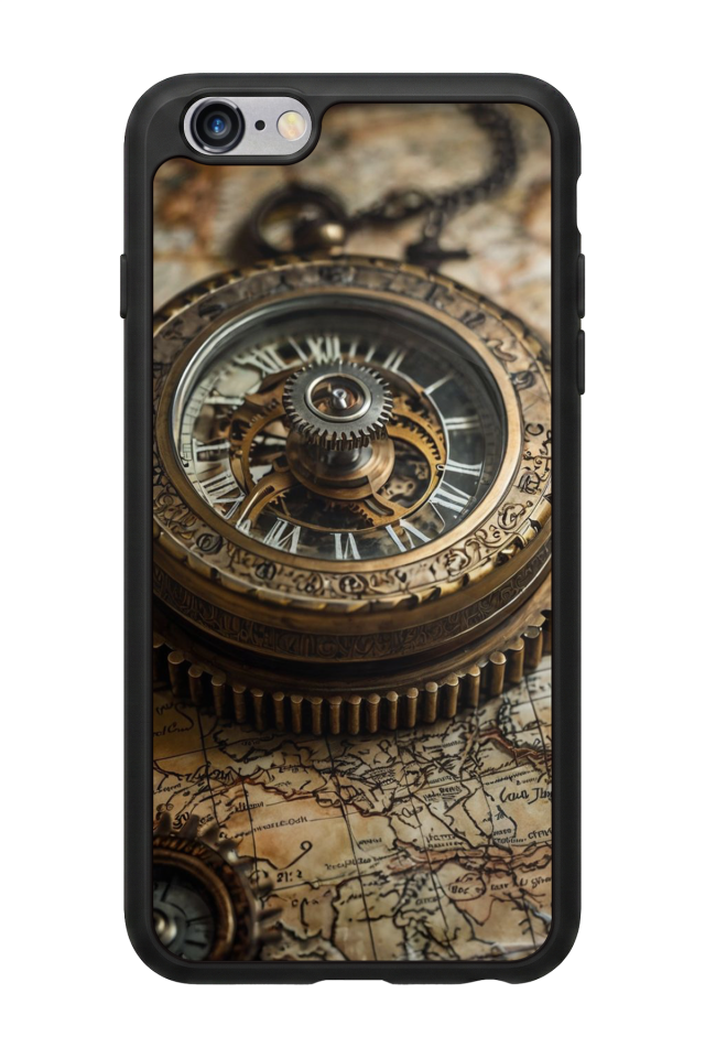 iPhone 6 Plus Uyumlu Pusula Tasarımlı Glossy Premium Kılıf