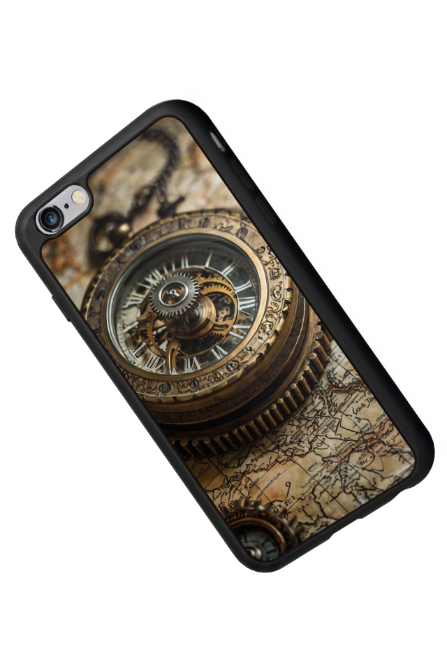 iPhone 6 Plus Uyumlu Pusula Tasarımlı Glossy Premium Kılıf