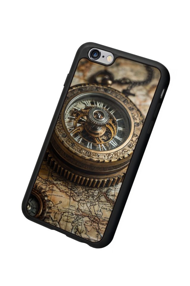 iPhone 6 Plus Uyumlu Pusula Tasarımlı Glossy Premium Kılıf