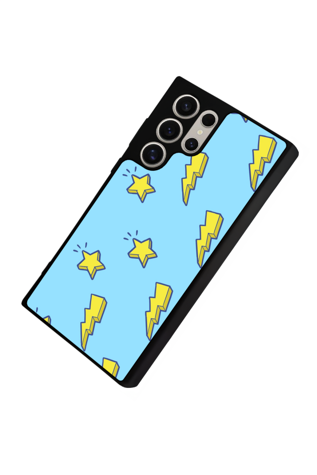 Samsung Galaxy S24 Ultra Uyumlu Simsek Tasarımlı Glossy Premium Kılıf