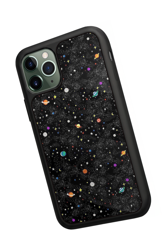 iPhone 11 Pro Max Uyumlu Uzay Tasarımlı Glossy Premium Kılıf