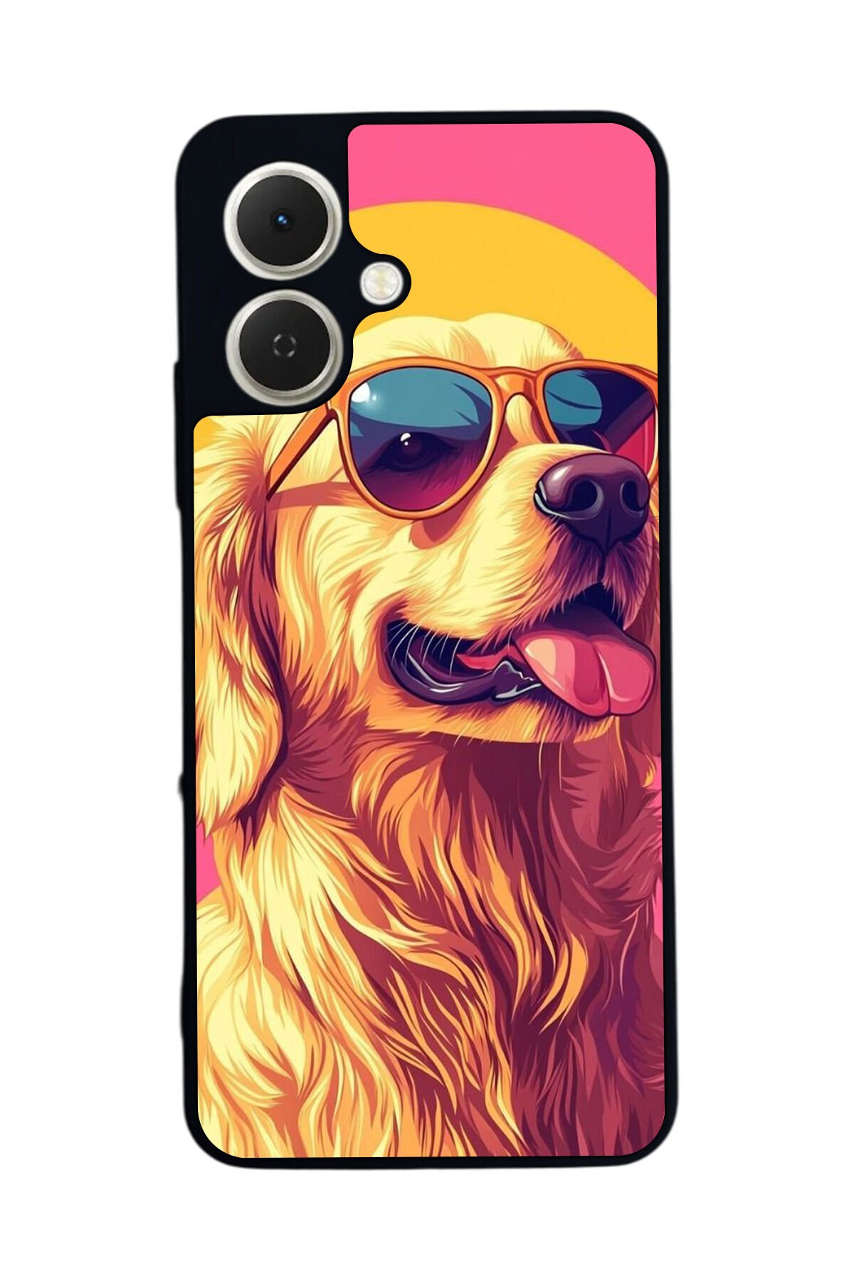 Tecno Spark GO 2 Uyumlu Golden Kopek Tasarımlı Glossy Premium Kılıf