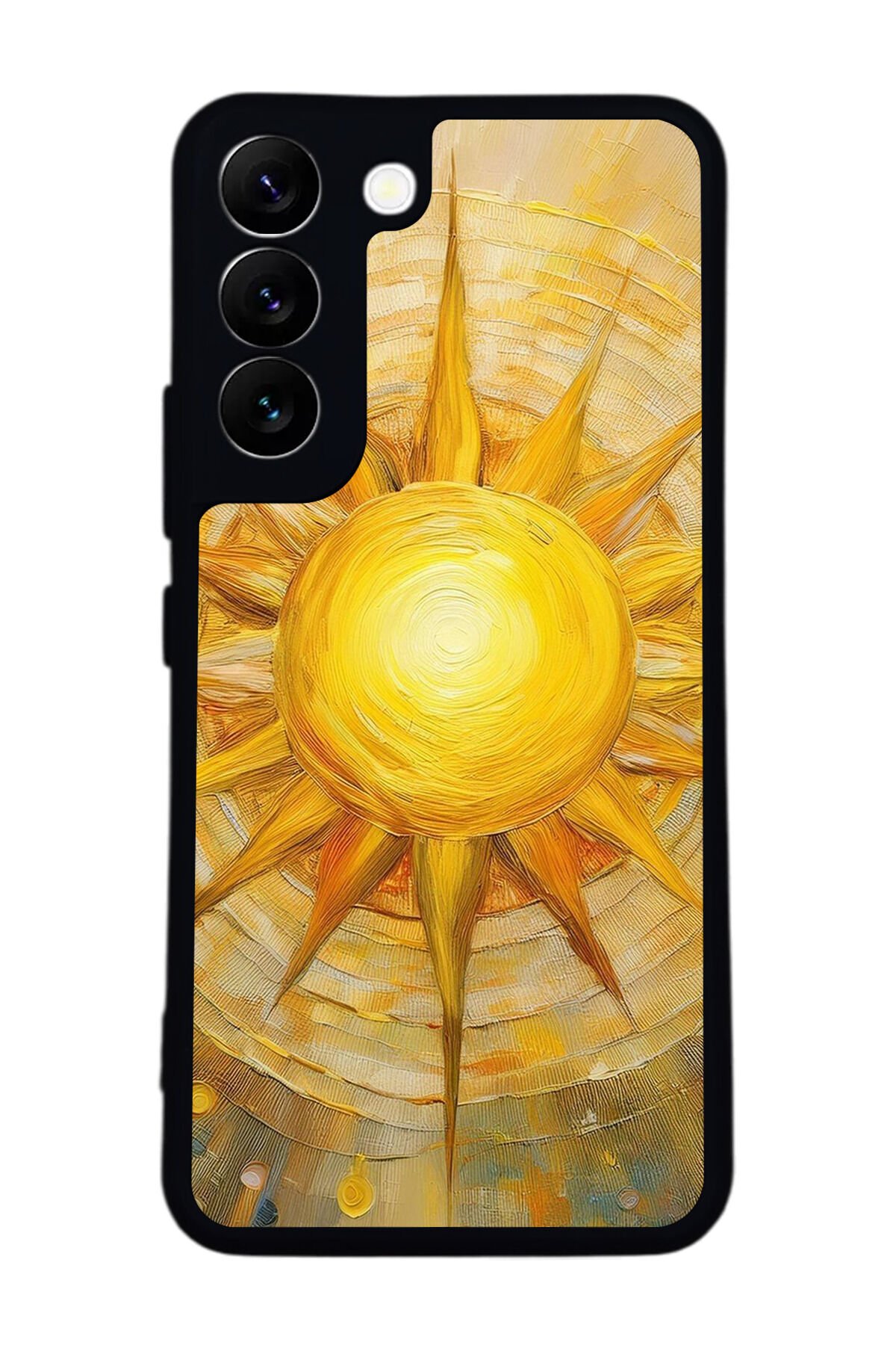 Samsung Galaxy S22 Uyumlu Güneş Tasarımlı Glossy Premium Kılıf