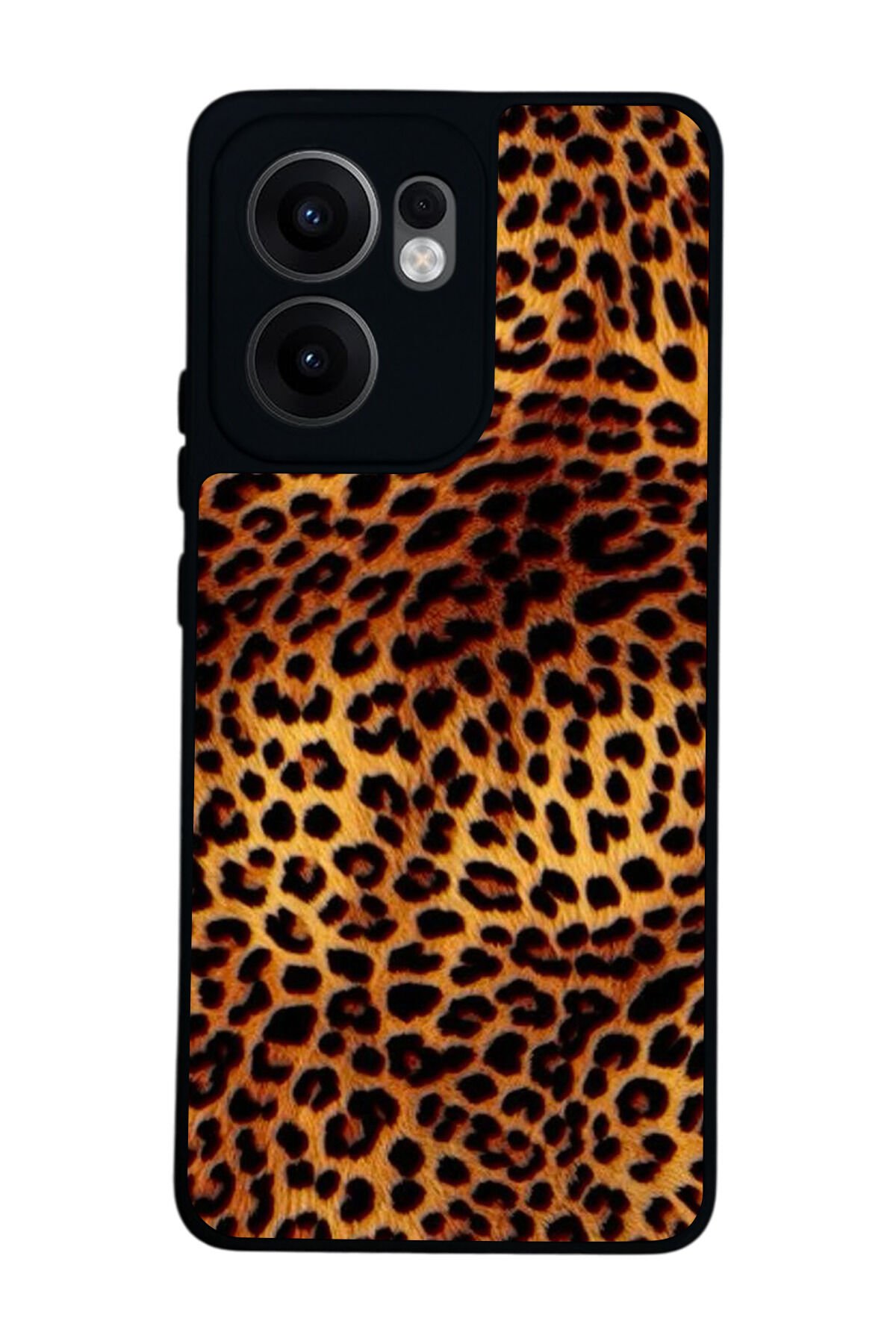 Oppo Reno 13F Uyumlu Leopar Tasarımlı Glossy Premium Kılıf