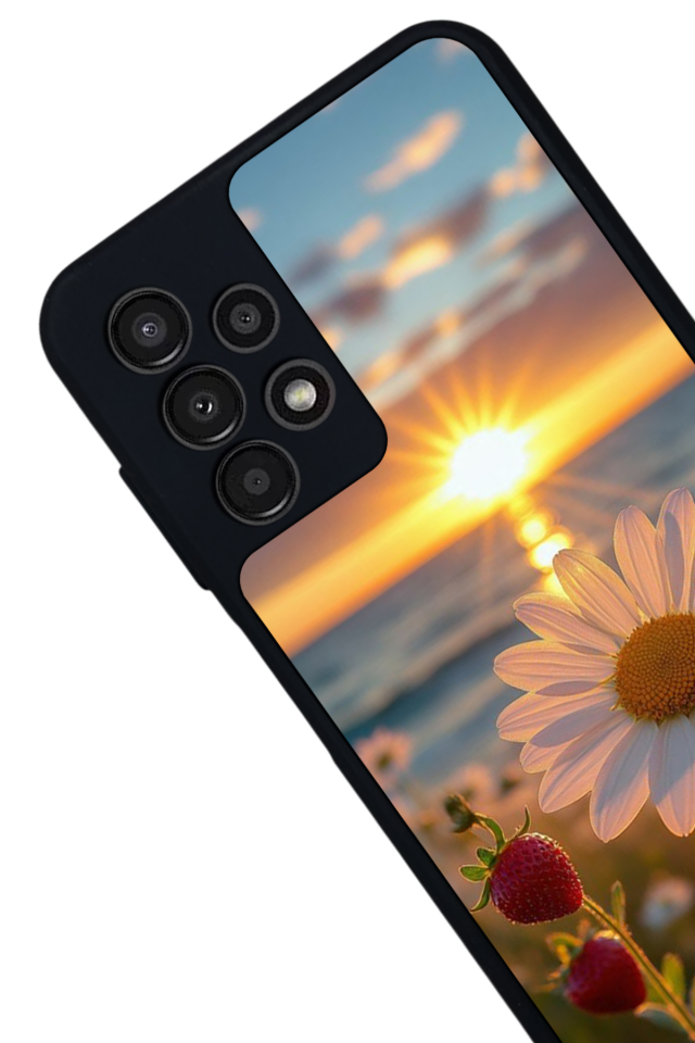 Samsung Galaxy A13 Uyumlu Cicek Tasarımlı Glossy Premium Kılıf