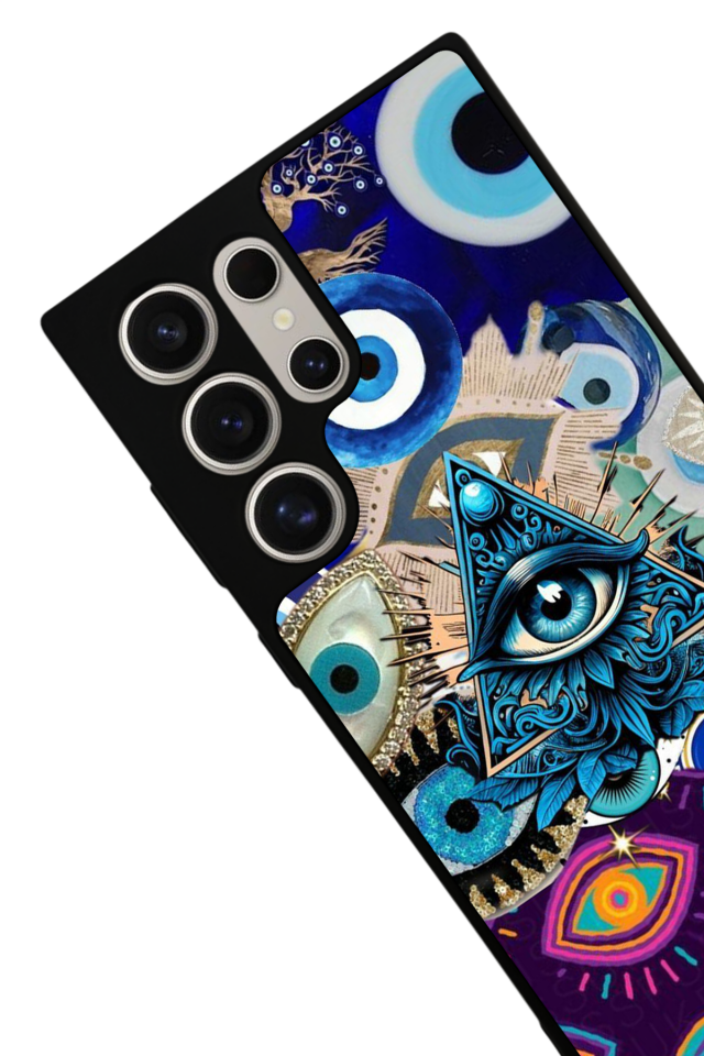 Samsung Galaxy S22 Ultra Uyumlu Göz Tasarımlı Glossy Premium Kılıf