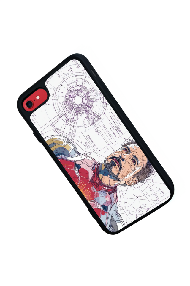 iPhone SE Uyumlu Iron Man ( Demir Adam ) Tasarımlı Glossy Premium Kılıf