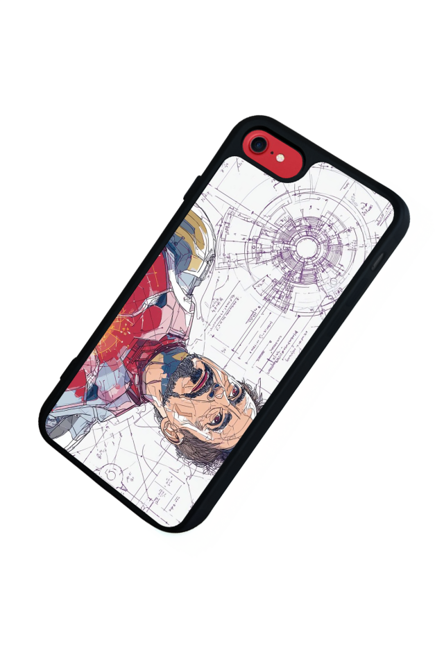 iPhone SE Uyumlu Iron Man ( Demir Adam ) Tasarımlı Glossy Premium Kılıf