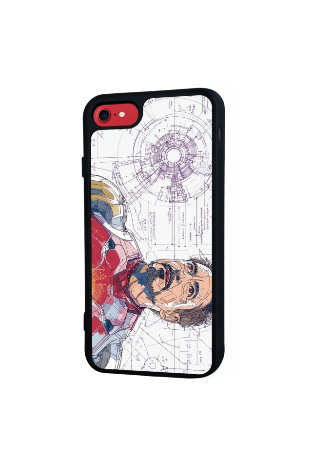 iPhone SE Uyumlu Iron Man ( Demir Adam ) Tasarımlı Glossy Premium Kılıf