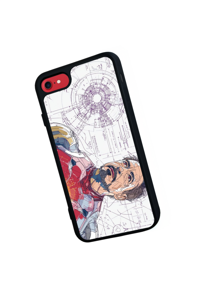 iPhone SE Uyumlu Iron Man ( Demir Adam ) Tasarımlı Glossy Premium Kılıf