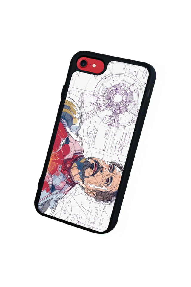 iPhone SE Uyumlu Iron Man ( Demir Adam ) Tasarımlı Glossy Premium Kılıf