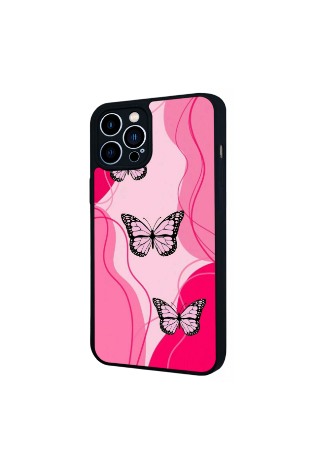 iPhone 12 Pro Max Uyumlu Kelebek Tasarımlı Glossy Premium Kılıf