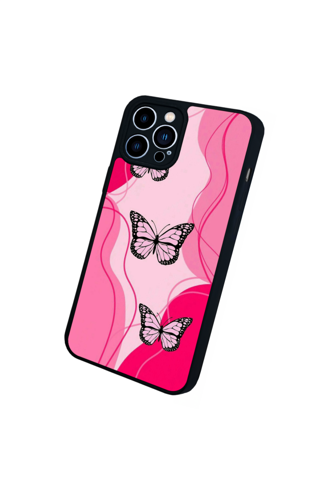 iPhone 12 Pro Max Uyumlu Kelebek Tasarımlı Glossy Premium Kılıf