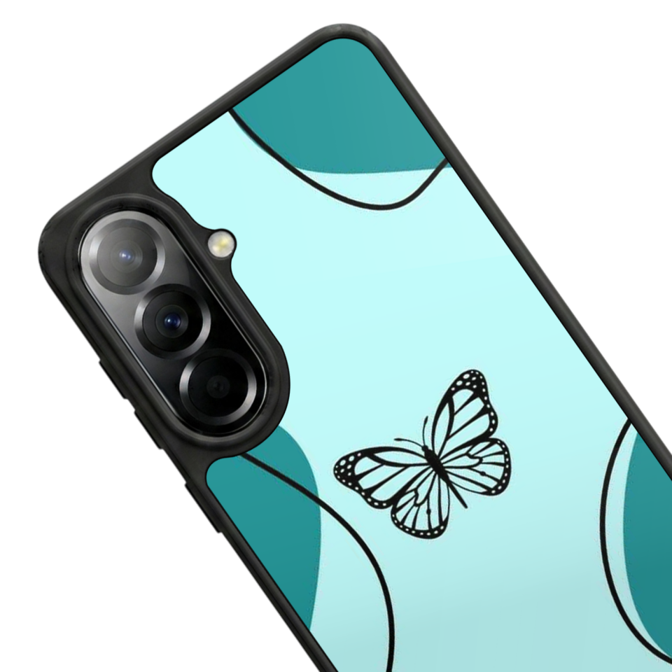 Samsung Galaxy A57 Uyumlu Kelebek Tasarımlı Glossy Premium Kılıf