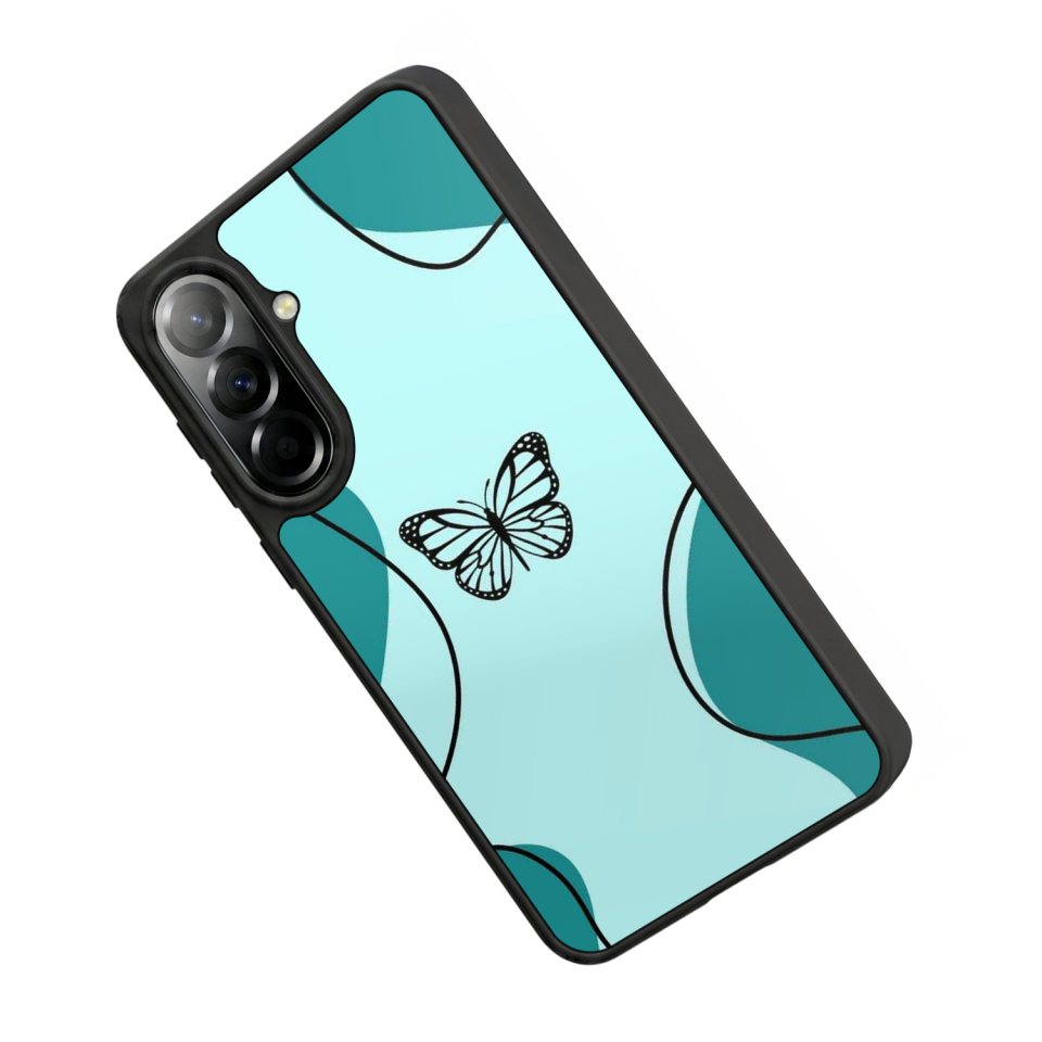 Samsung Galaxy A57 Uyumlu Kelebek Tasarımlı Glossy Premium Kılıf