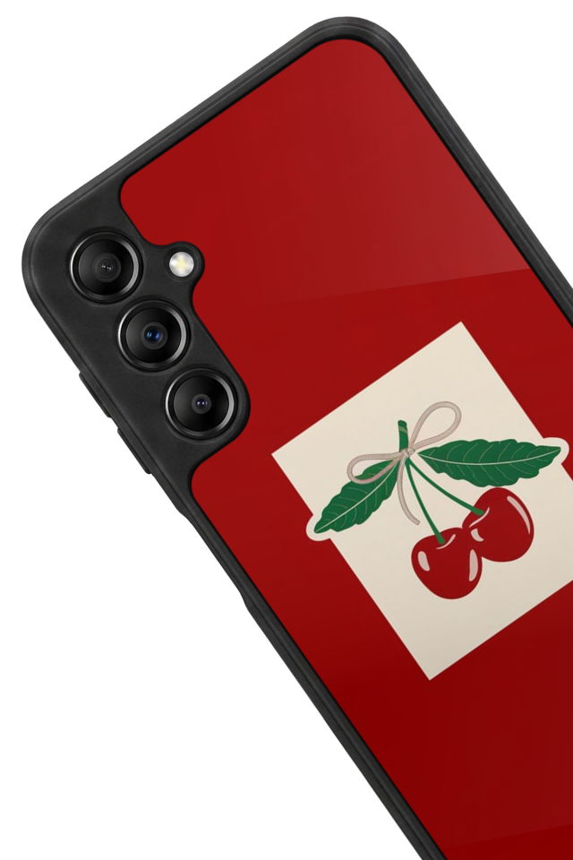 Samsung Galaxy A14 Uyumlu Kiraz Tasarımlı Glossy Premium Kılıf