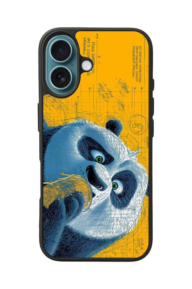 iPhone 16 Plus Uyumlu Kung Fu Panda Tasarımlı Glossy Premium Kılıf
