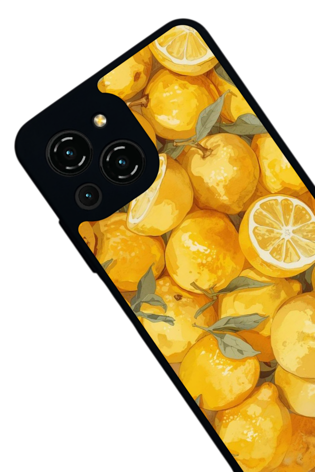 Reeder S23 Pro Max Uyumlu Limon Tasarımlı Glossy Premium Kılıf