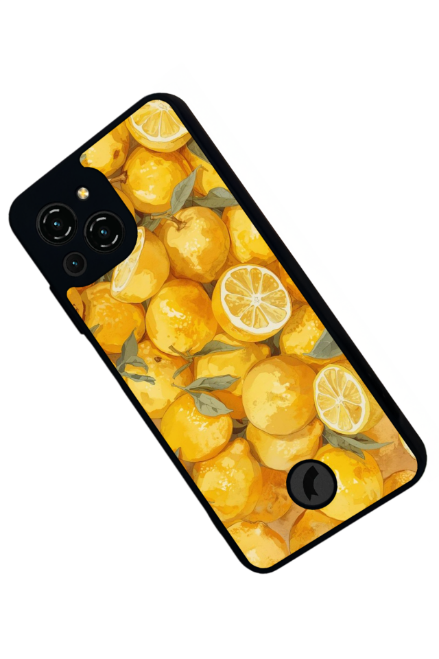 Reeder S23 Pro Max Uyumlu Limon Tasarımlı Glossy Premium Kılıf