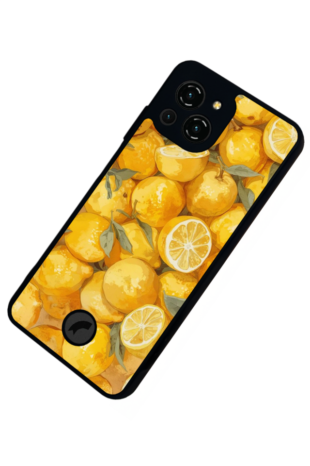 Reeder S23 Pro Max Uyumlu Limon Tasarımlı Glossy Premium Kılıf