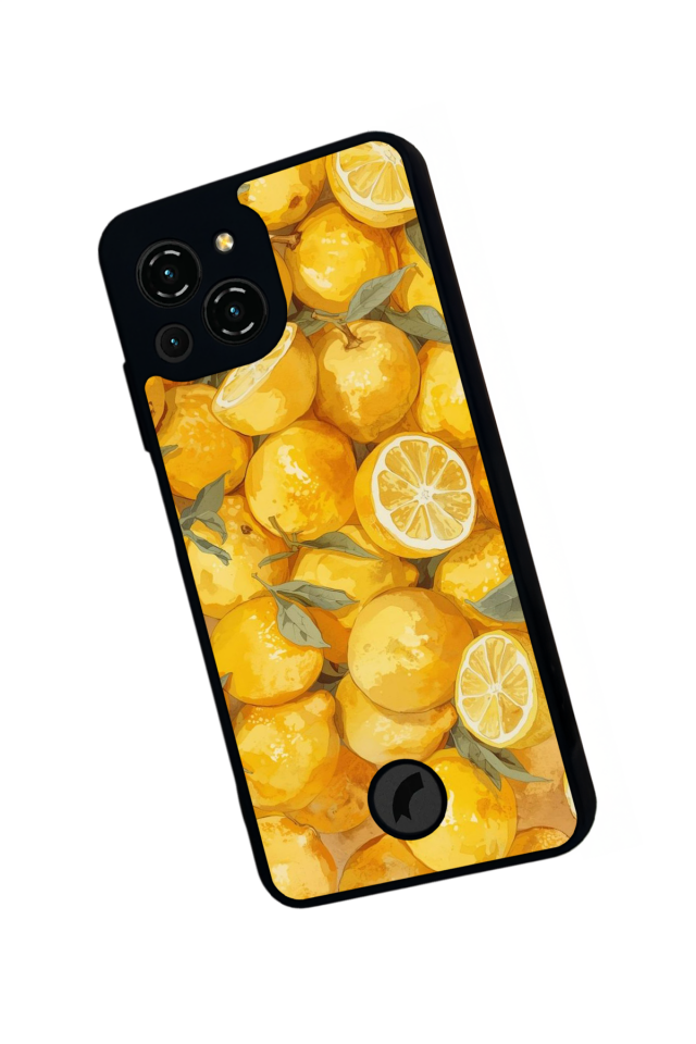 Reeder S23 Pro Max Uyumlu Limon Tasarımlı Glossy Premium Kılıf