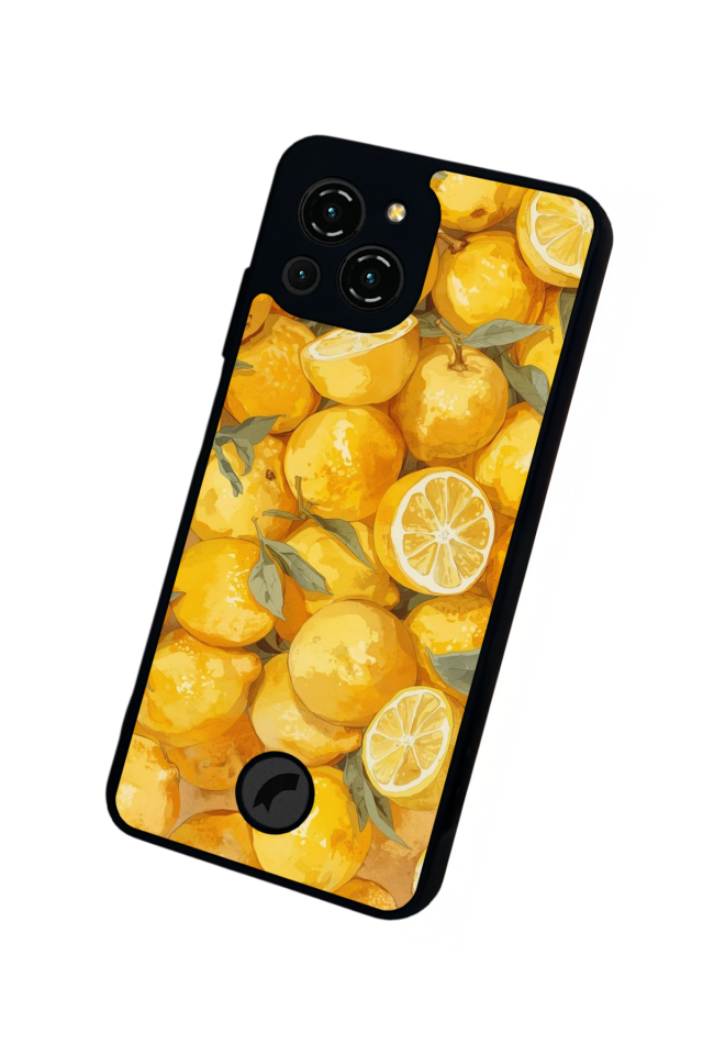 Reeder S23 Pro Max Uyumlu Limon Tasarımlı Glossy Premium Kılıf