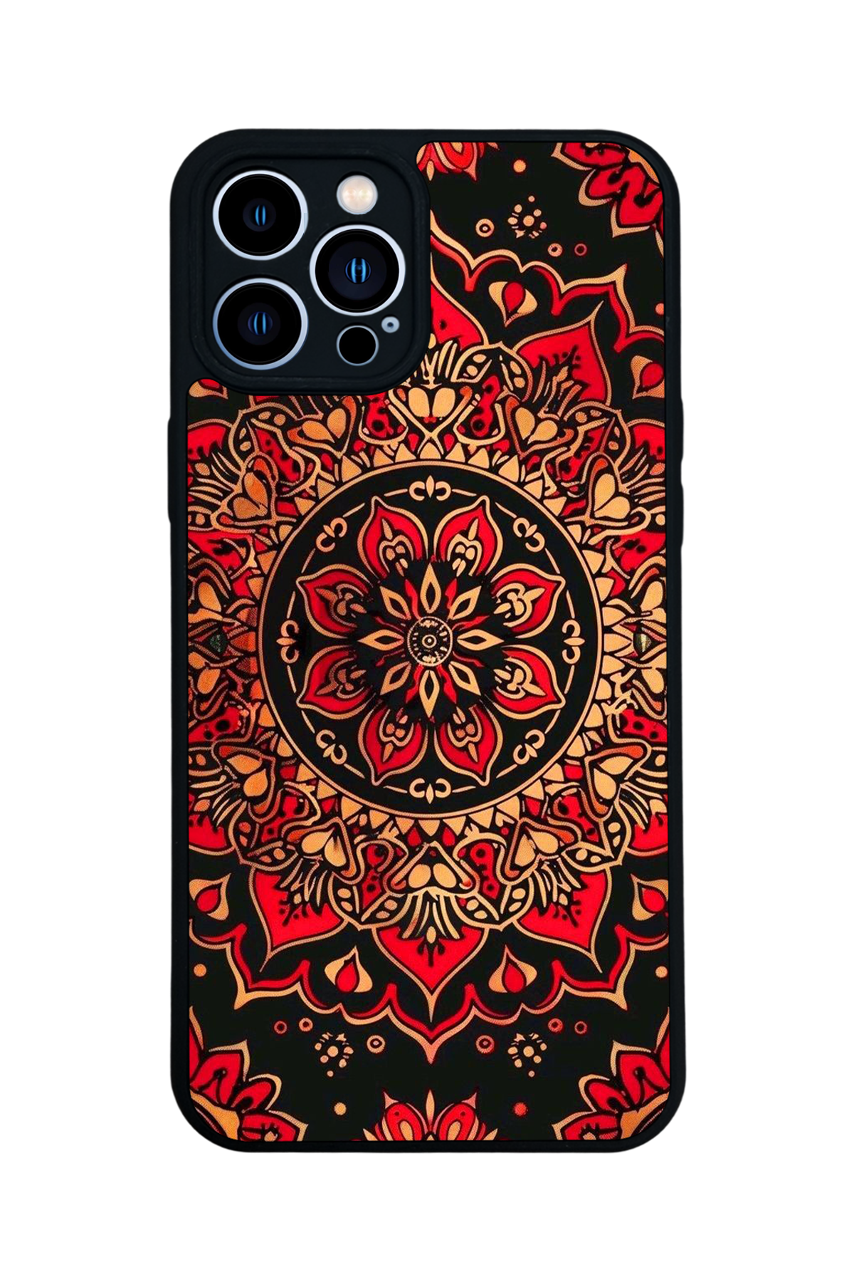 iPhone 13 Pro Max Uyumlu Mandala Tasarımlı Glossy Premium Kılıf