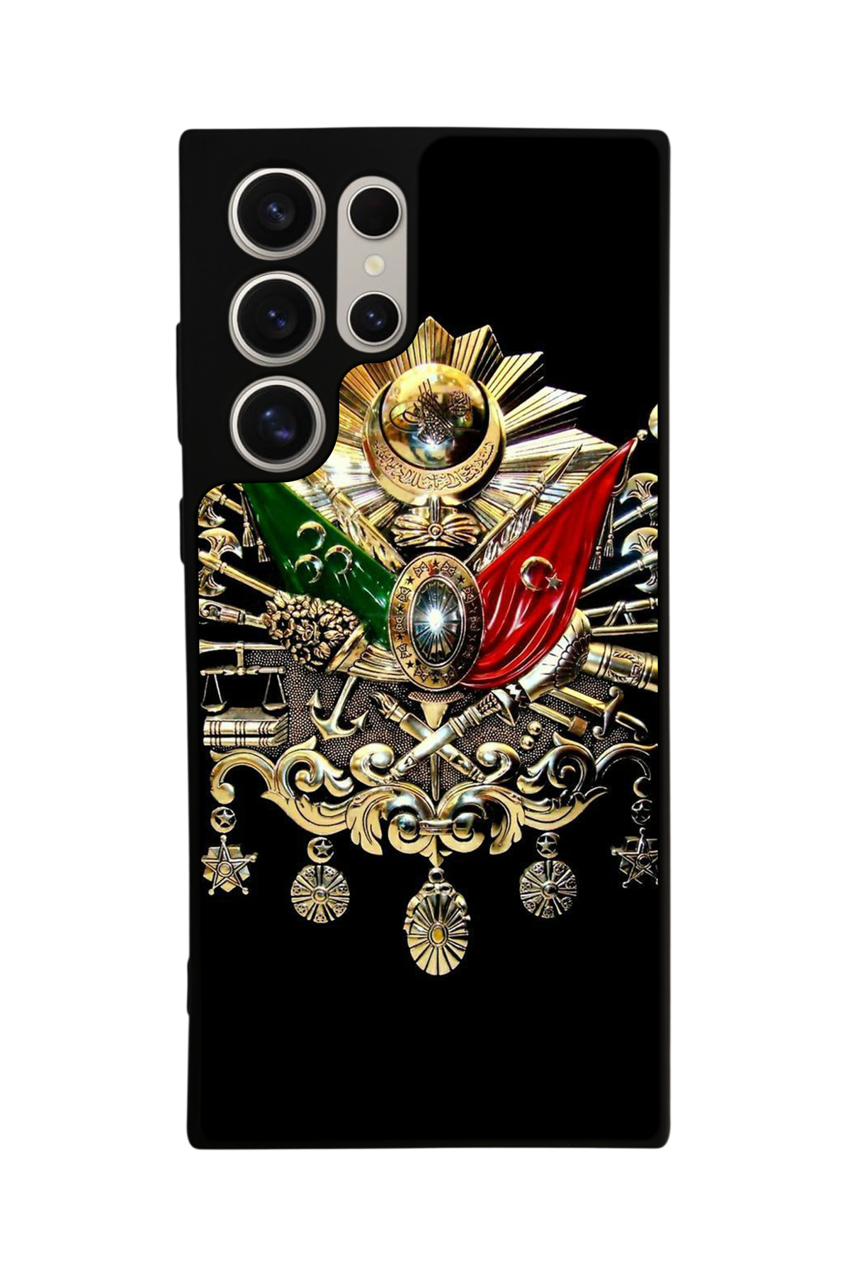 Samsung Galaxy S22 Ultra Uyumlu Osmanli Tugrasi Tasarımlı Glossy Premium Kılıf