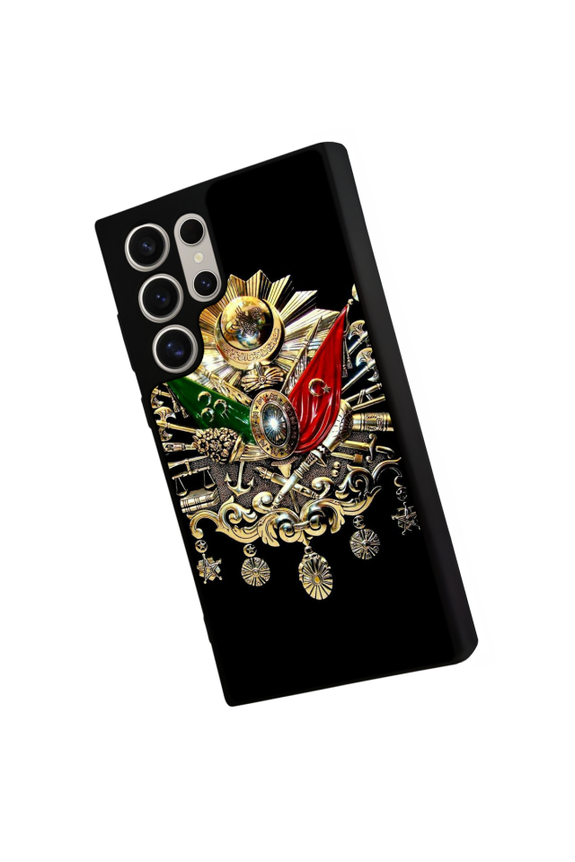 Samsung Galaxy S22 Ultra Uyumlu Osmanli Tugrasi Tasarımlı Glossy Premium Kılıf